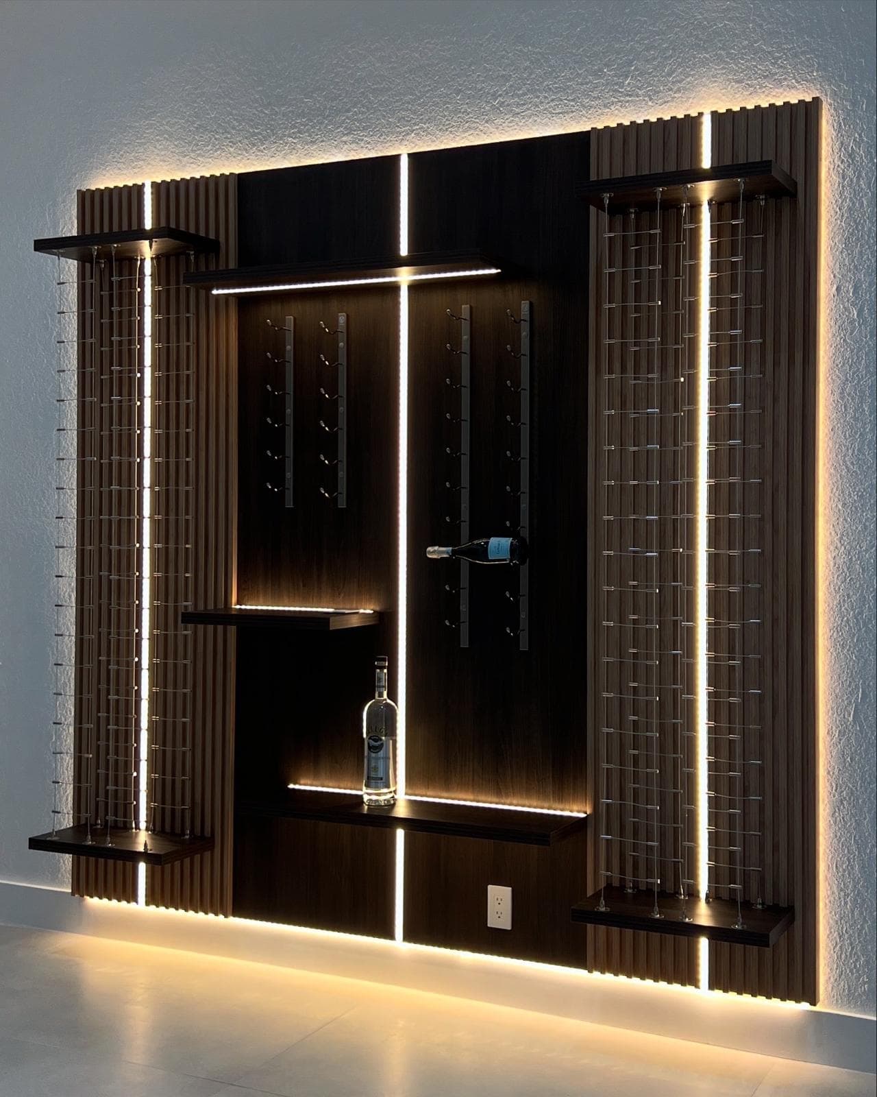 Illuminated Wine Wall